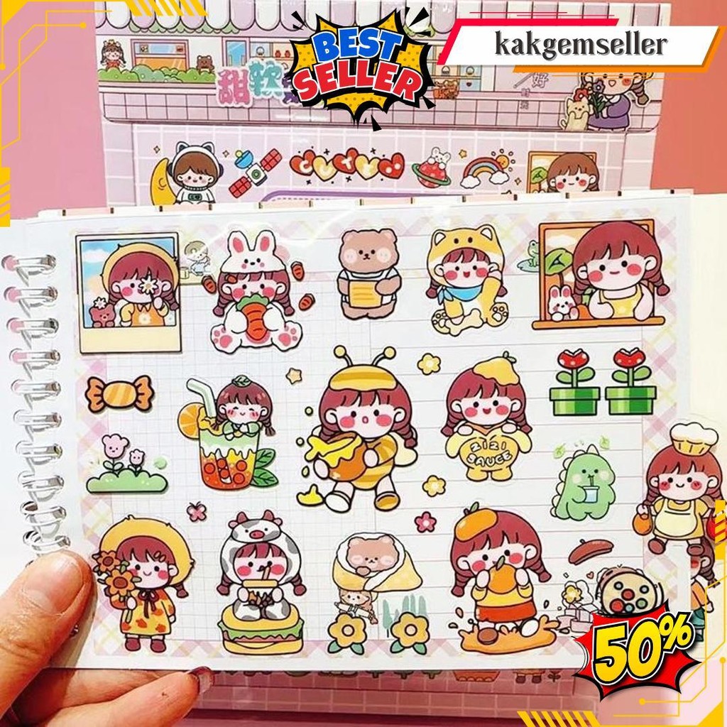 

Stiker Momo Book Ring Isi 16 Lembar Lucu Viral Tempel Original Produk