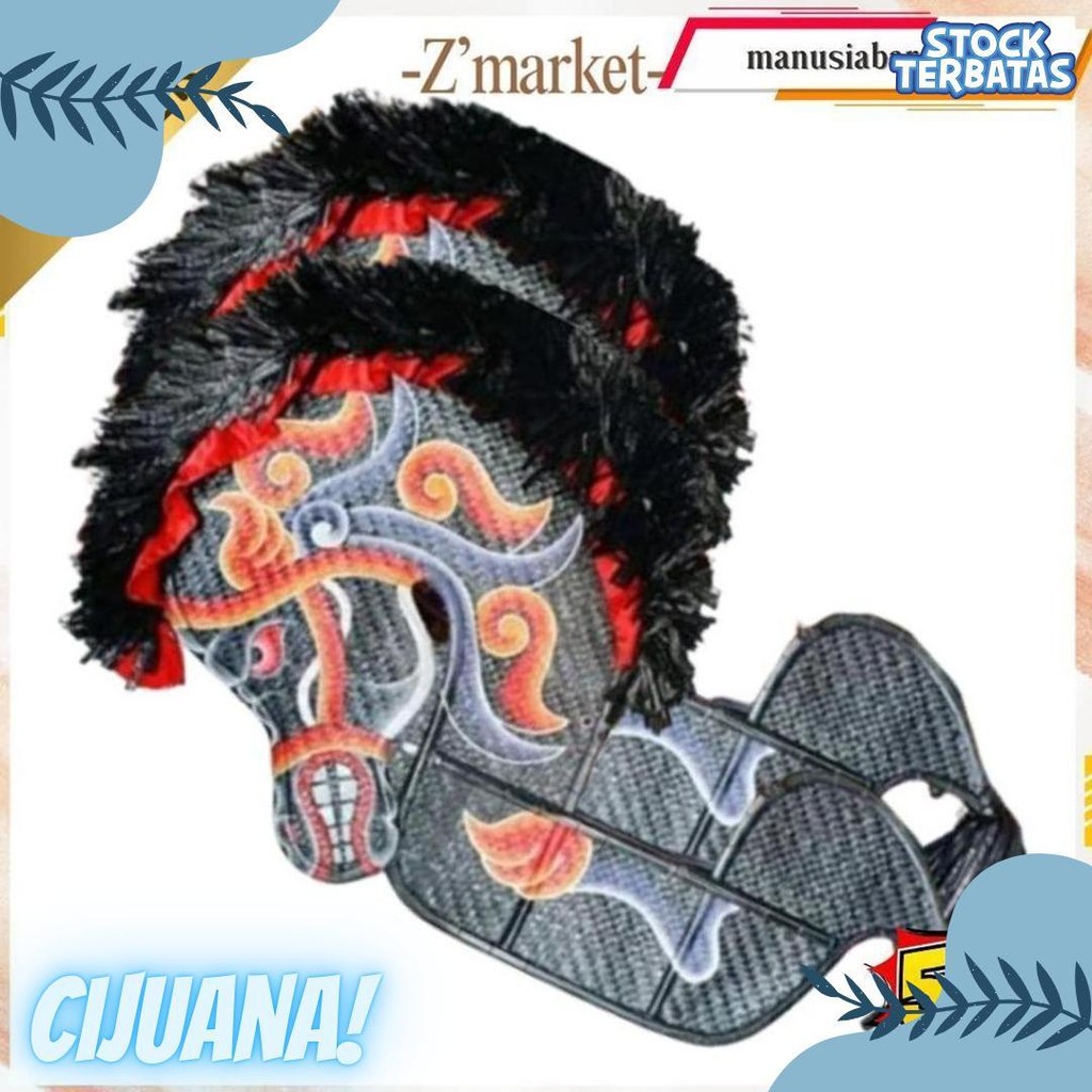 Jaran Kepang Jumbo Dewasa 124Cm Kuda Lumping Jaranan Pentas Seni Tari Barongan Reog Original Produk