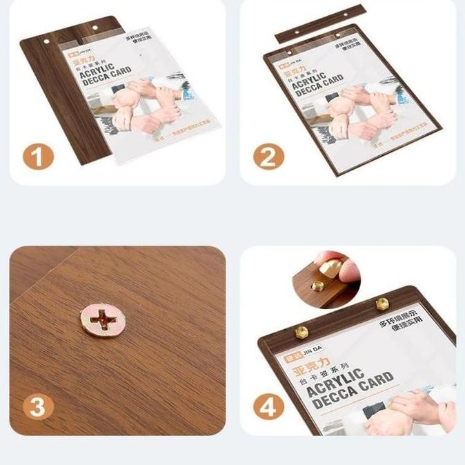 

1Set Display Menu Standing A4 Stand Menu Berdiri Stand Menu Stand Menu Kayu Tempat Menu Berdiri Dengan Basis