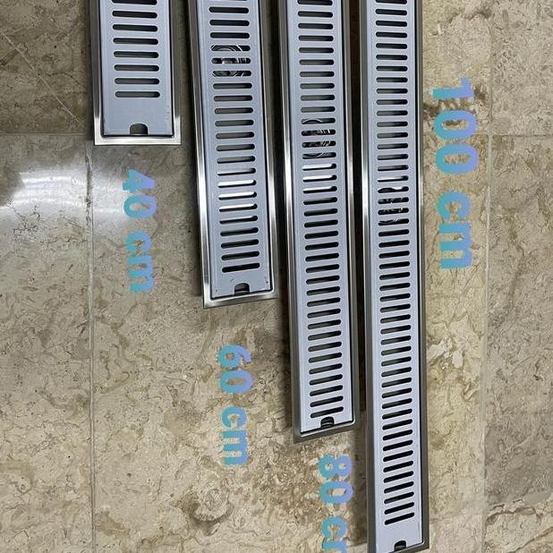 Floor drain stainless panjang Saringan got Floor drain panjang 304