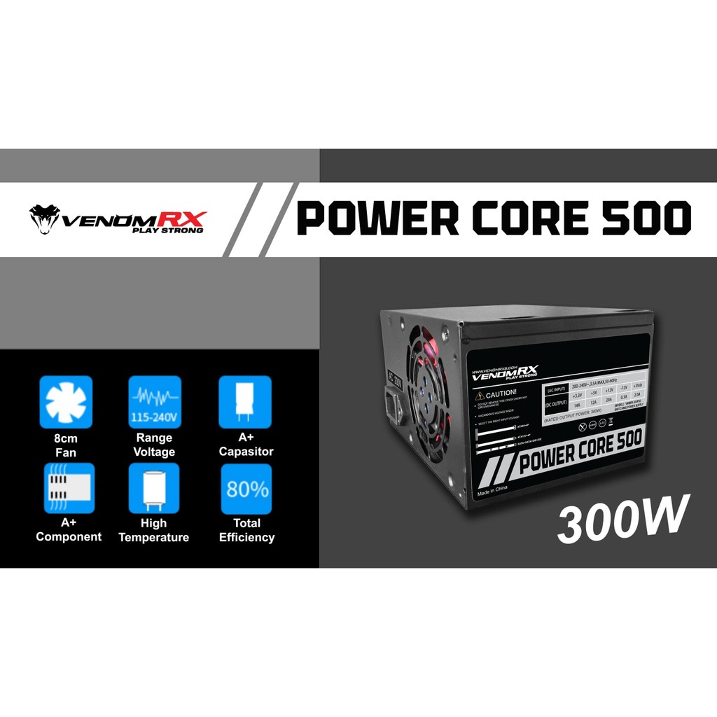 PSU / Power Supply VenomRX POWER CORE 500 300W