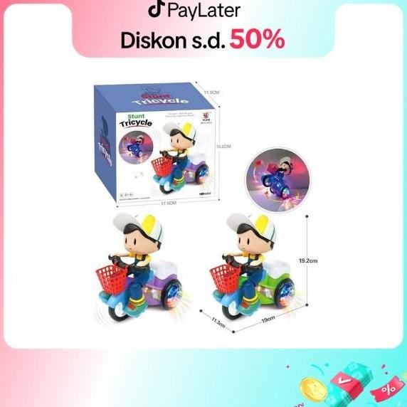 Mainan Anak Sepeda Cowok Lampu Musik