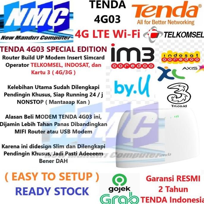 Tenda 4G03 4G-03 Modem 4G Lte / Pengganti 4G680 Mirip Mr6400 / Mr100