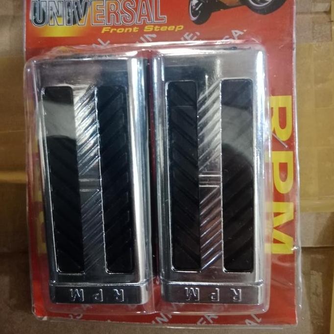 Foot Step Depan Motor Bebek Bahan Besi Dan Karet Variasi Universal Terbatas