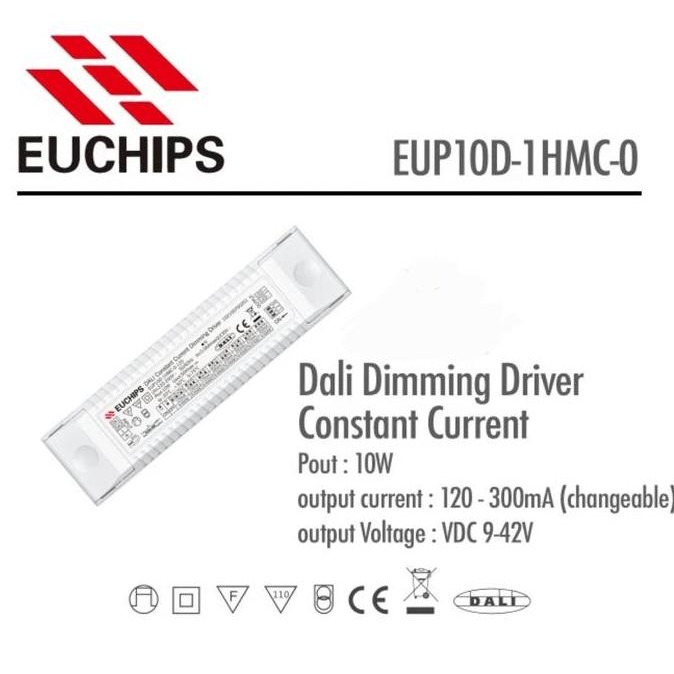 EUCHIPS EUP10D-1HMC-0-120 - LED DRIVER DIMMABLE DALI - CONSTANT CURRENT 120MA S/D 300MA (9-45V DC) O