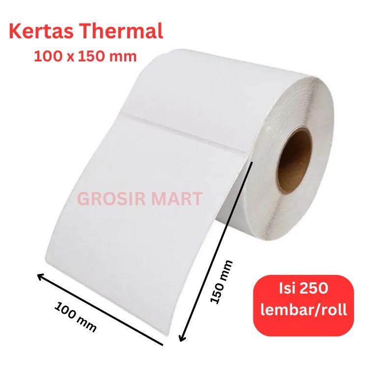 

Jh85 Jg-8 Zx41 Kertas Thermal Kertas Label Resi Barcode Ukuran 100X150Mm A6 Isi 250 Lembar Per 1 Roll Kertas Resi Tempel Termurah Jh85