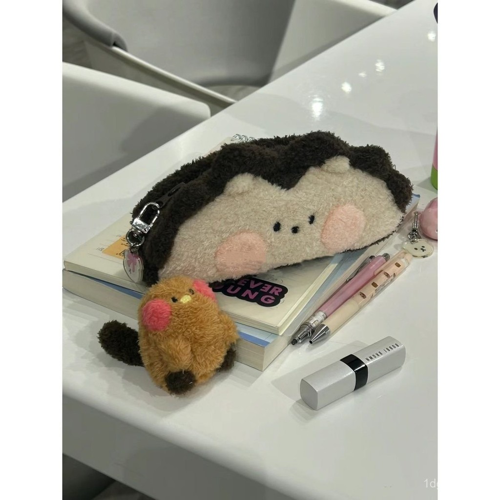 

Even my friend new minini Hedgehog Plush Pencil Case Cartoon Study Storage Stationery Supplies Gel Pen Box 50BA