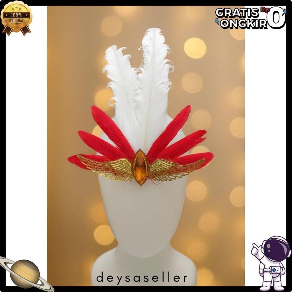 Aksesoris Bando Bulu Merah putih|Bando merah putih karnaval|Bando merah putih viral| bando merah put