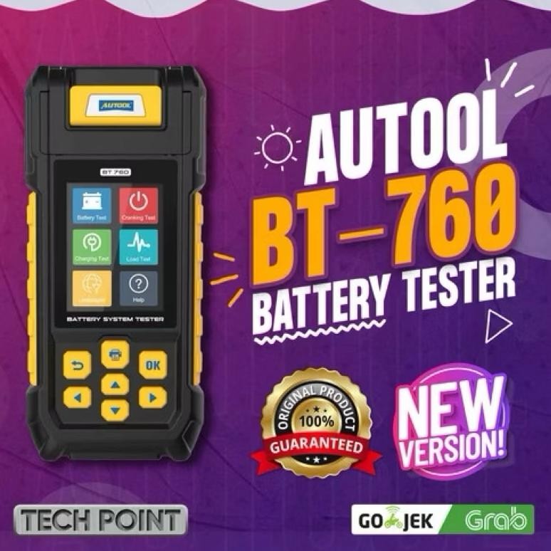 Terlaris Autoll Bt760 Bt 760 Bt760 12V 24V ,Car Battery Bt 760 Autool Tester Analyzer Baterai Aki Pr