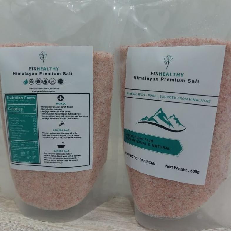 

(Terbaru) (Asli) Garam Himalaya Fixhealthy 1kg Himalayan Premium Salt Organic Super Food Original dan Natural (Terlaris)