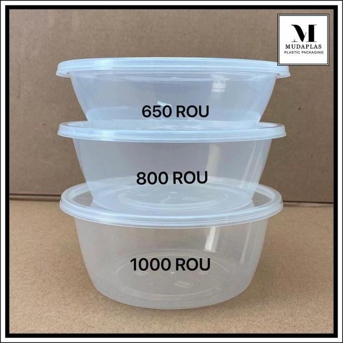 THINWALL ROUND 650 ML BULAT / MANGKOK PLASTIK DM ISI 25 PCS 650ROU