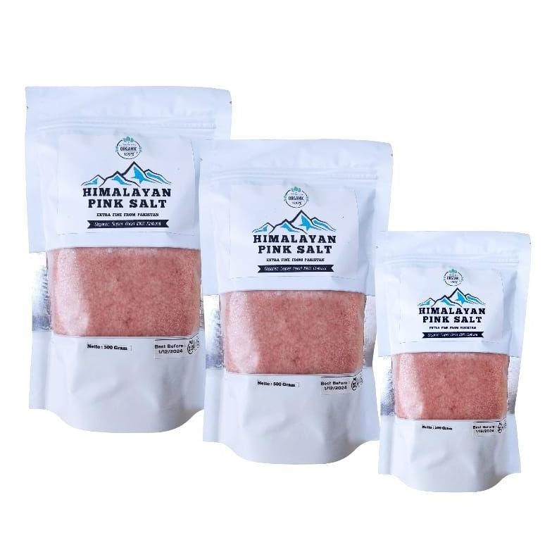 

(Terbaru) Garam Himalaya Pink Salt Organic//Original Premium 1kg NON GMO (Terlaris)