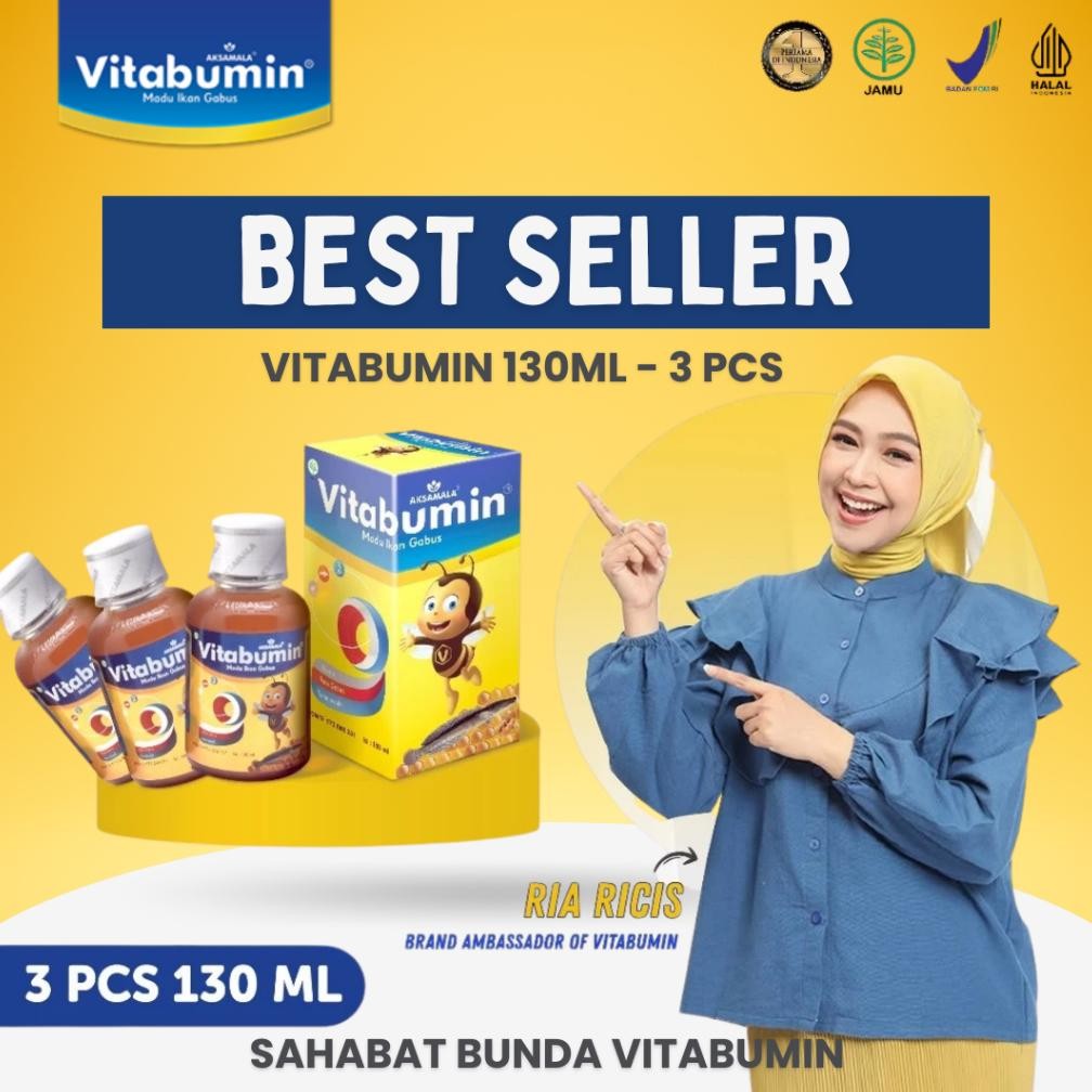 

(Terbaru) PAKET BEST SELLER - Madu Vitabumin 130ml 3 Pcs - Madu Anak Membantu Menambah Nafsu Makan Anak (Terlaris)