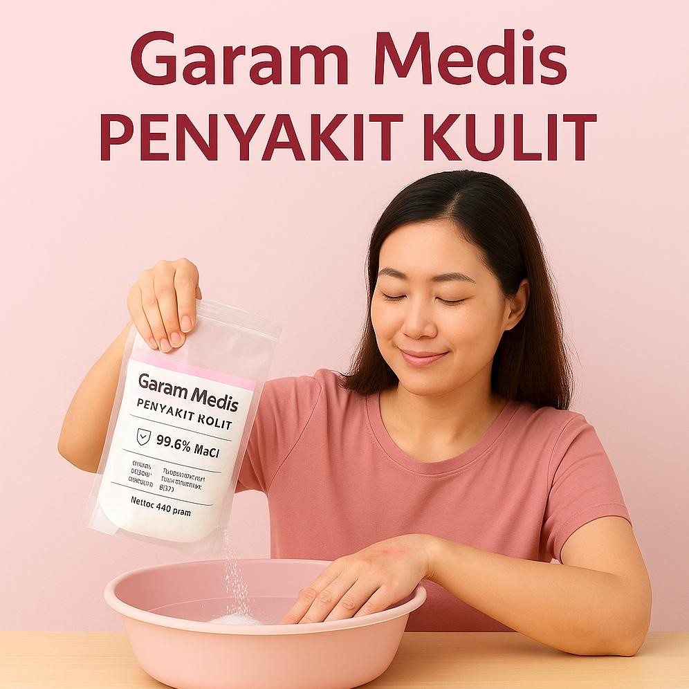 

(Terbaru) Garam Untuk Penyakit Kulit PG USP 96% NaCL 440 Gram (Terlaris)