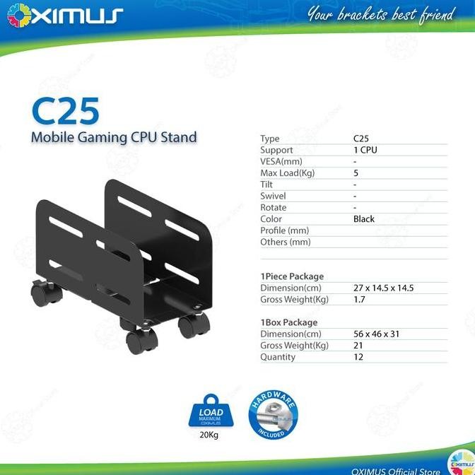 

Oximus C25 Rak Cpu Roda Serbaguna Dengan Adjustable Width Tempat & Tatakan Cpu Ideal Untuk Menghemat Ruang, Menjaga Kerapian, Dan Memberikan Kemudahan Akses Ke Perangkat Anda