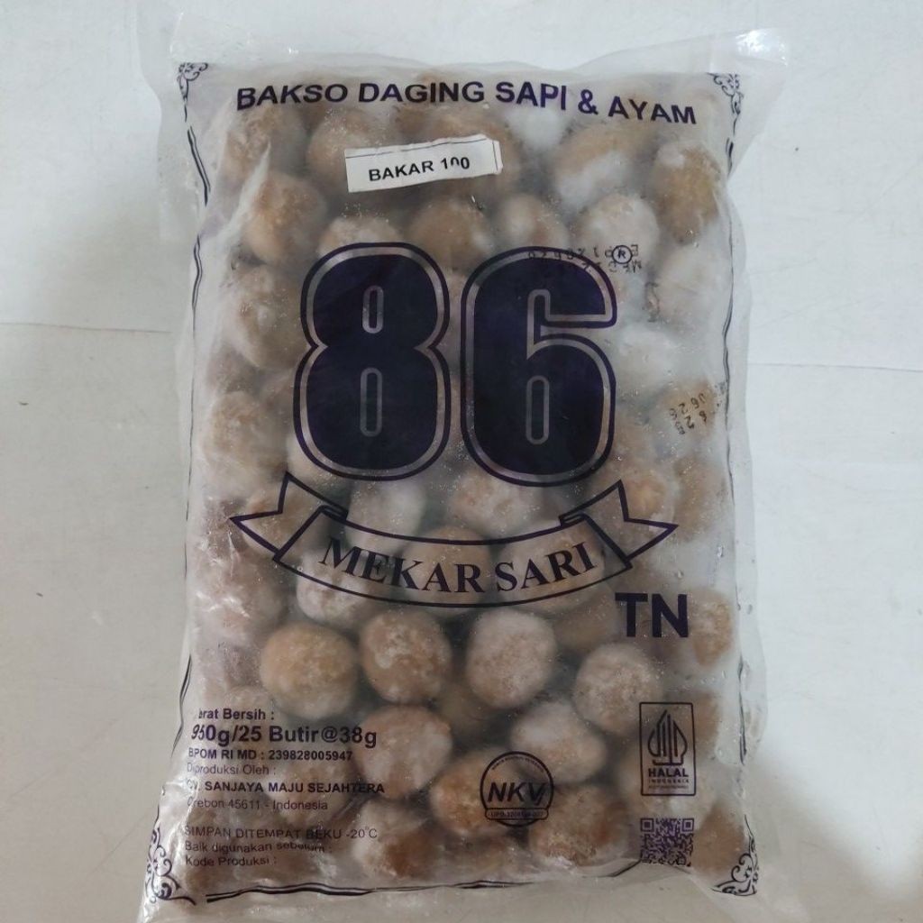 

Bakso Mekar sari Tn86 isi 100 950gr