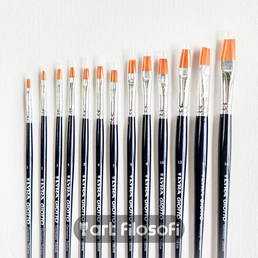 

Ss-64 Lyra Giotto Round Flat Paint Brush | Kuas Lukis Ss-64