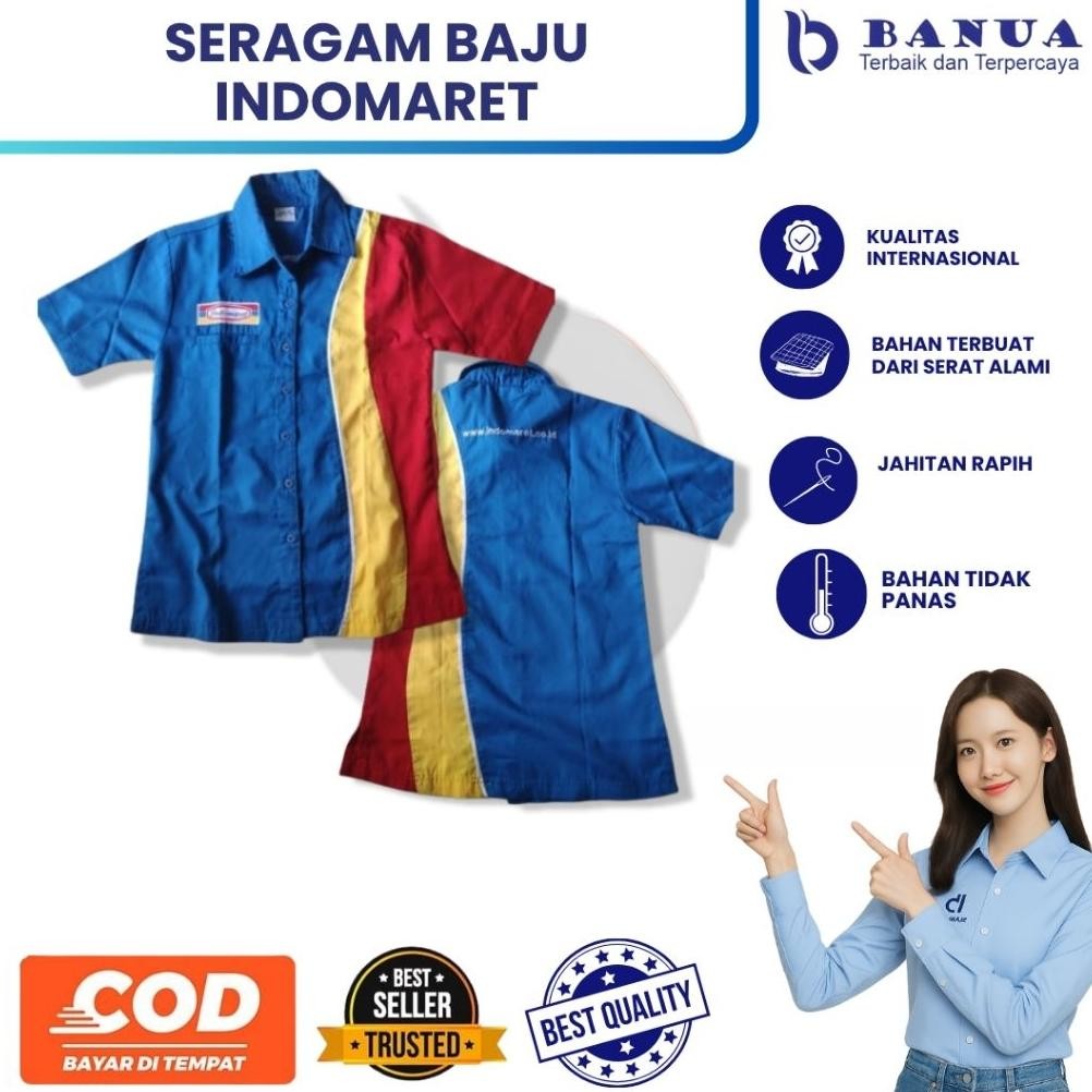 Baju Indomaret Cowok | Baju Kerja Indomaret | Baju Kerja Cowok |Kemeja Indomaret|Seragam Kerja Cowok