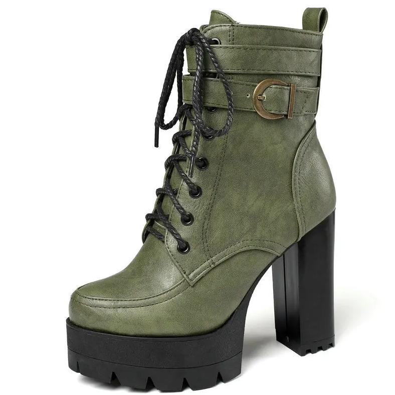 New Autumn And Winter Boots Women'S Short Boots Thick Heel Women'S Boots Waterproof High-Heel Platfo