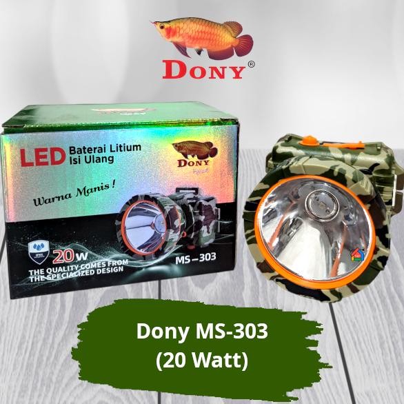 Senter kepala DONY MS-303 (20 W) / Dony Senter Kepala MS 303 [Cahaya Putih/Kuning]