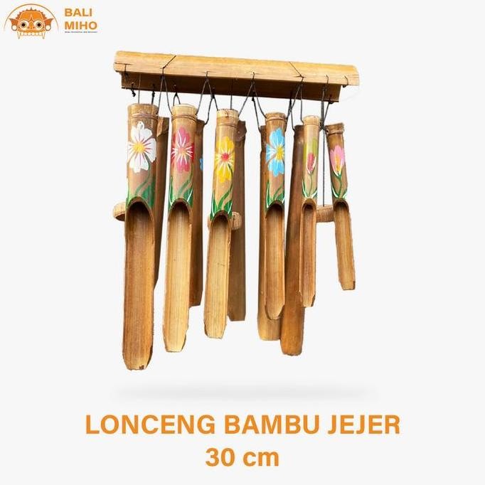 

Ready...Ready...Ready...] Lonceng Angin Jejer Bambu Motif Bunga Lukis Ukuran 30 cm - Kerajinan