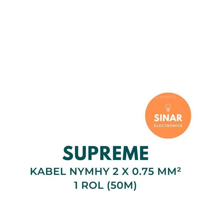 BEBAS ONGKIR - Kabel NYMHY 2x0,75 mm2 SUPREME 1 rol 50 meter