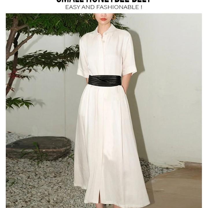 Corset Kulit Mewah Belt Wanita Obi Besar Lebar Ikat Pinggang Wanita Kulit Belt Wanita