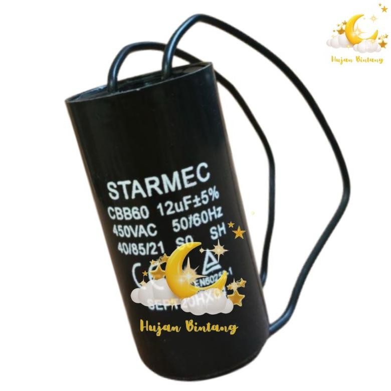 kapasitor mesin cuci 1 tabung cbb60 12uf sharp / kapasitor mesin cuci merk sharp 1 tabung cbb60 12uf