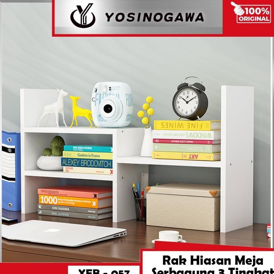 Yosinogawa Kotak Penyimpanan Desktop Rak Penyimpanan Kantor Rak Buku Rak Kantor