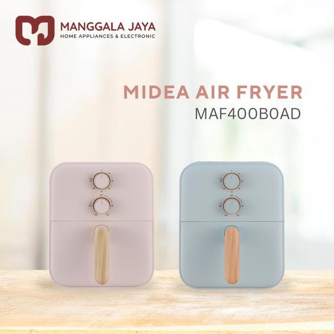 Midea Air Fryer Low Watt 4 Liter Maf400B0Ad - Merah Muda Co