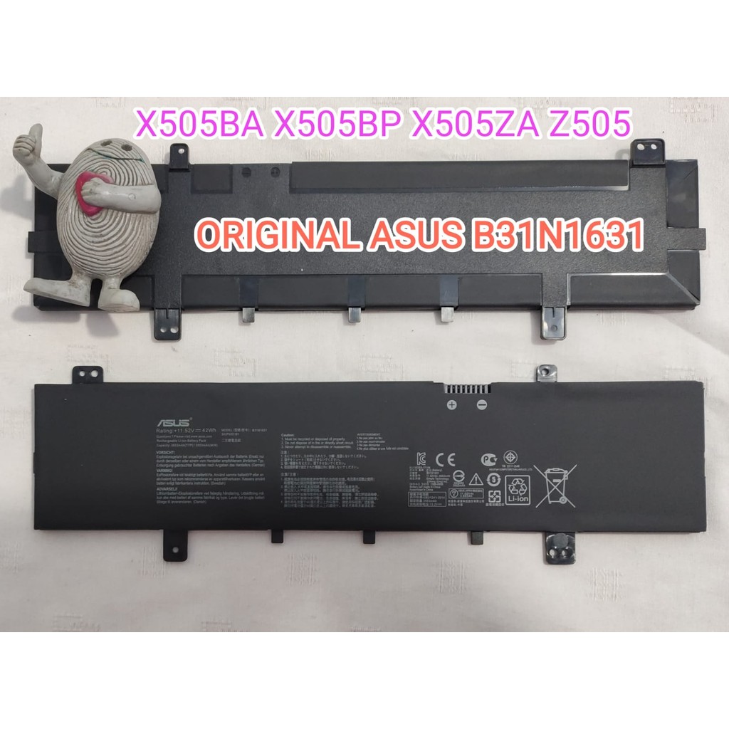 Baterai ASUS B31N1631 VivoBook X505 X505BA X505BP X505ZA Z505