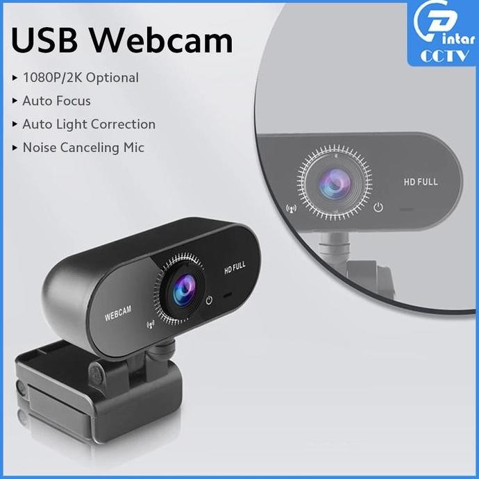 W16 Webcam Built-In Microphone Usb Sambung Komputer Web Cam Camera Live Video Full Hd 1080P Kamera C