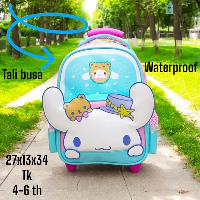 Tas Trolley Anak Cinnamoroll Sanrio Troli Kuromi Koper Melody Dorong