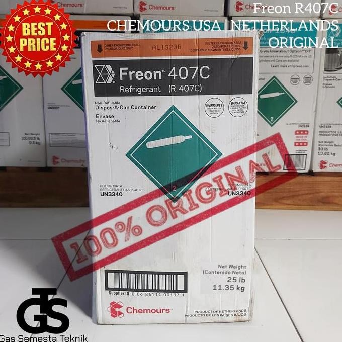 Freon R407C Chemours Netherlands | Freon R407 Chemours Netherlands Ex Usa Original | Freon R 407C Ne