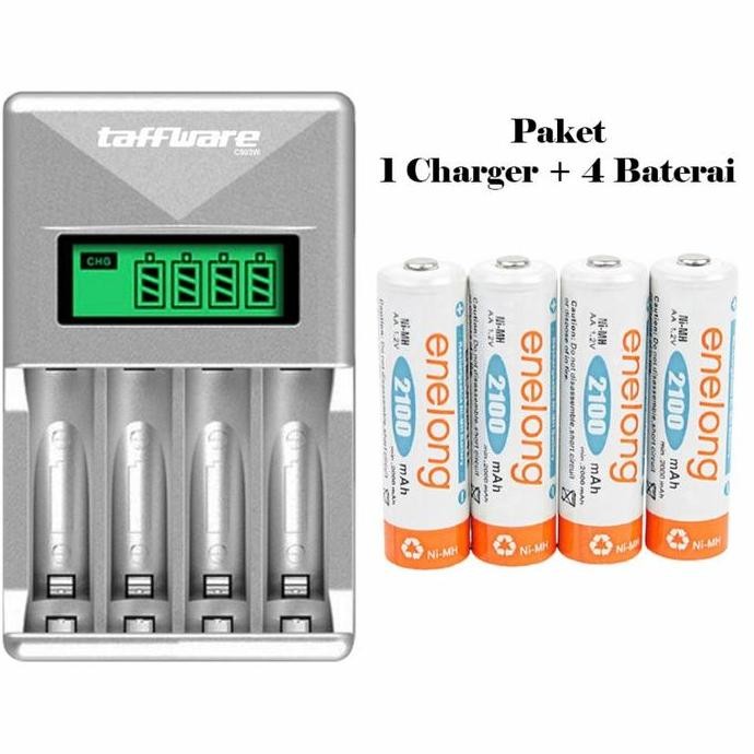 TERLARIS - Taffware Fast Charging Charger + Baterai Tamiya Mainan AA Casan Batre