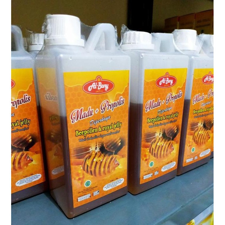 

Paket 5 Madu Hutan Kalimantan Plus Propolis Al-Bany 1Kg