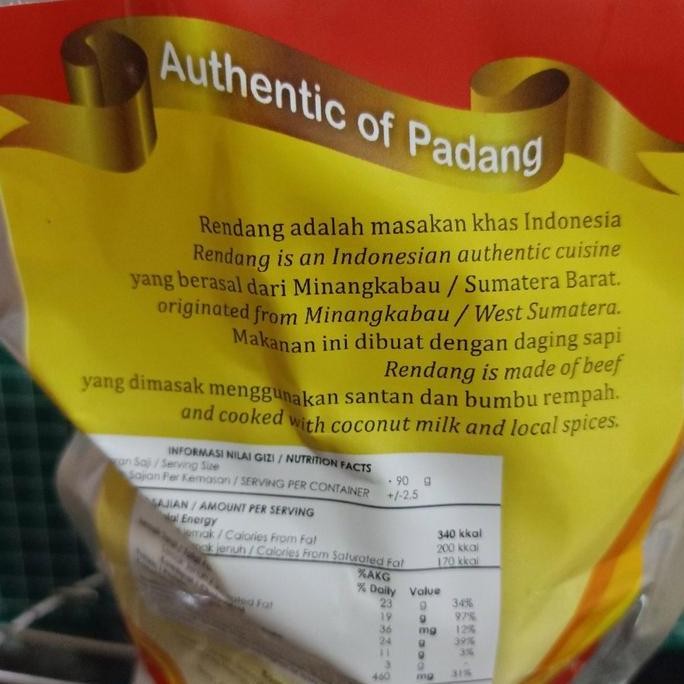 

Rendang Sapi Asese Oleh-Oleh Padang 500Gr / Rendang Daging Sapi Basah