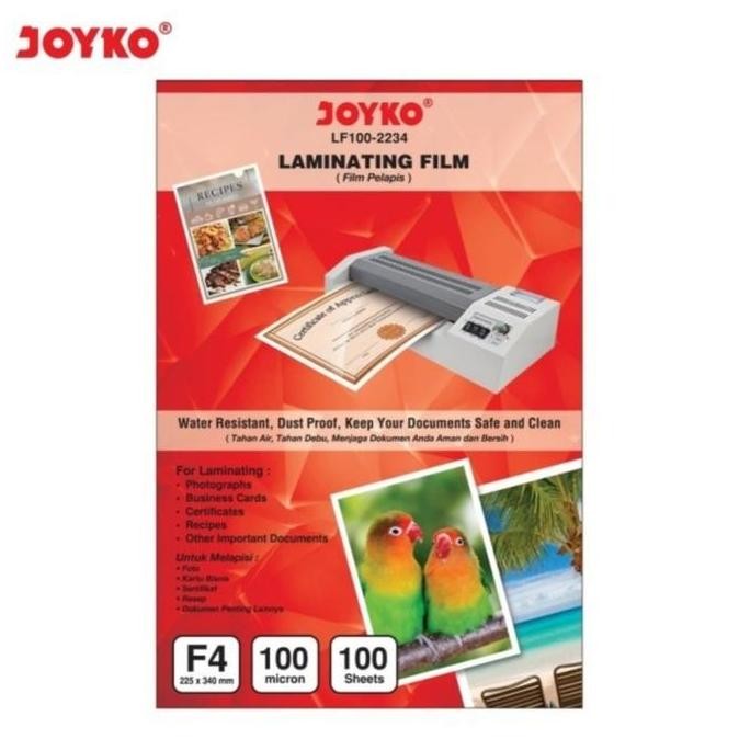 

Plastik Laminating Film Folio Joyko 100 Micron Co