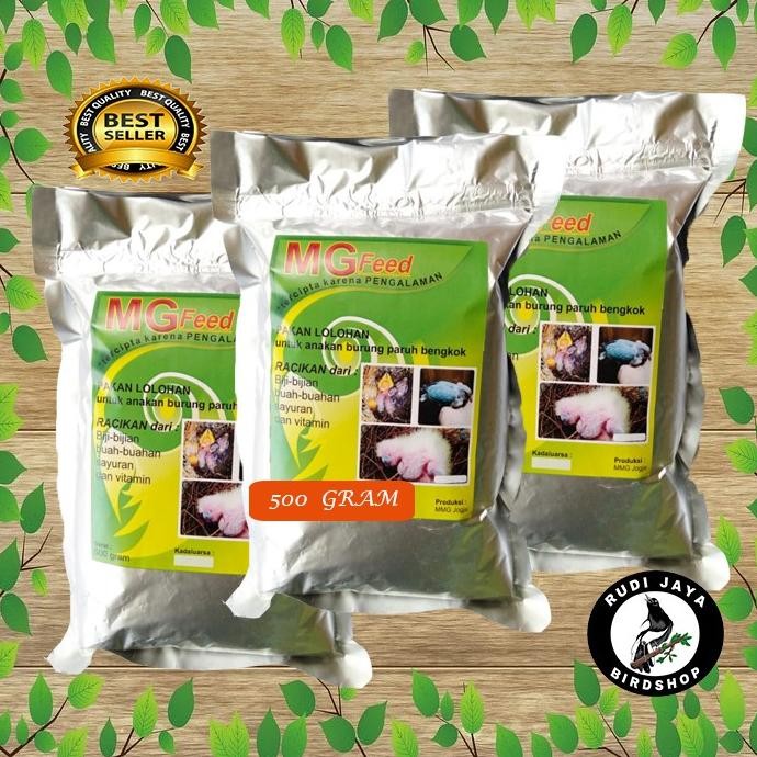 Sa-324 Zai-2530 Mgfeed Mg Feed 500 Gram Bubur Pakan Makanan Lolohan Anak Piyik Burung Paruh Bengkok 