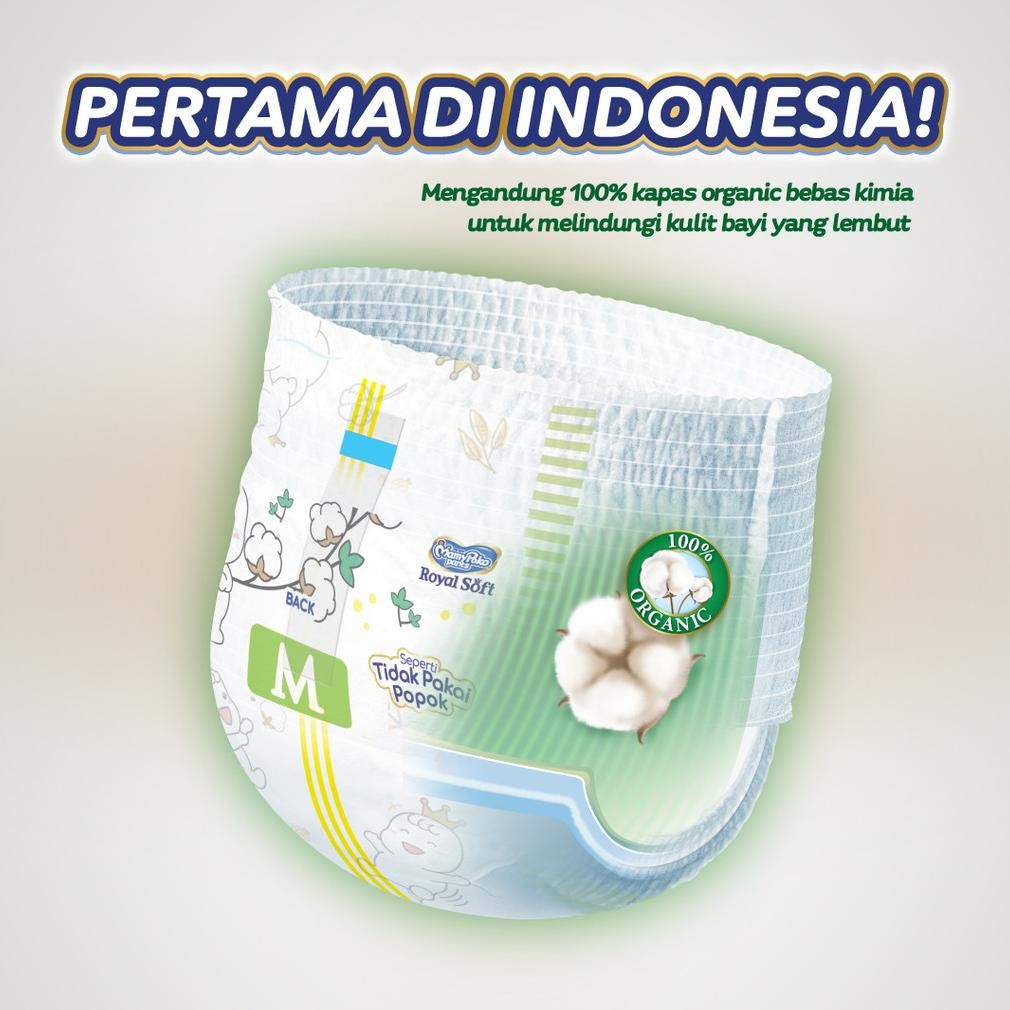 Re-65 Mamypoko Pants Royal Soft Organic Cotton - S-M 44 (S Besar) Re-65