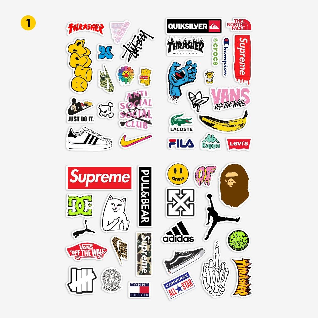 

Promo 50PCS Stiker Hypebeast Vinyl Waterproof Anti Air / Sticker Gaul Kekinian Helm Buku Journal Koper Motor Casing HP Laptop Tumbler Botol Minum Sepeda IPad Tablet Polaroid Kulkas RFX-18