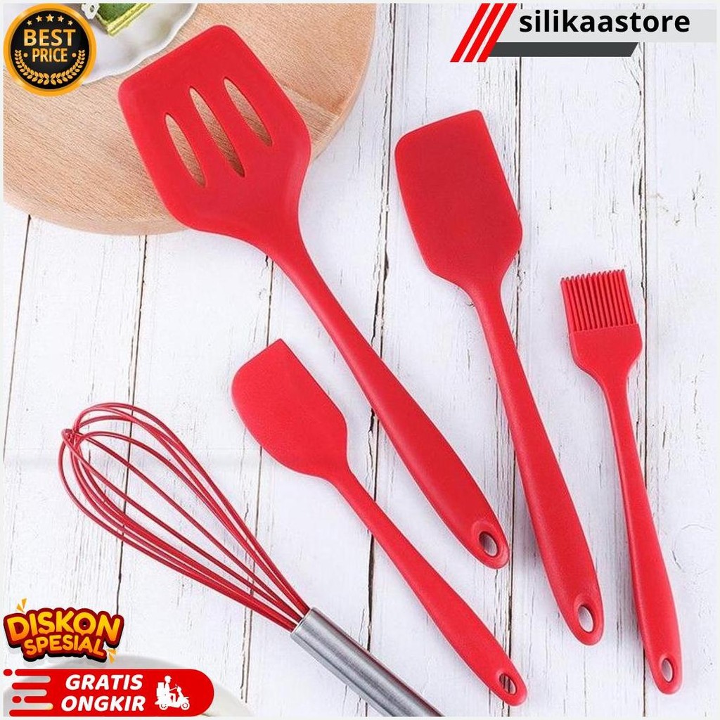 Spatula Set 5 In 1/Sotil Silikon Set Terlaris