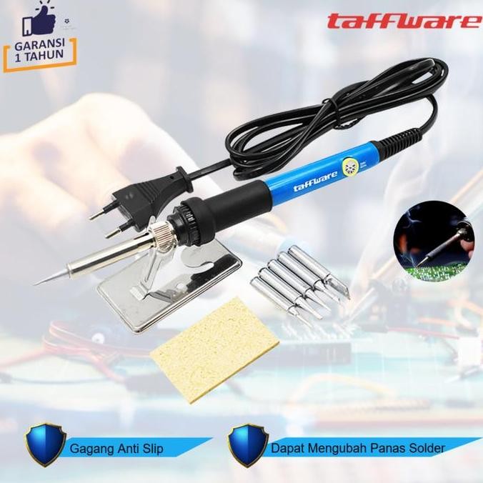 Bst Ready Solder Listrik 60 Watt 220 V Taffware 200 - 400 C Adjustable Temperature Dengan 5 Tips - C