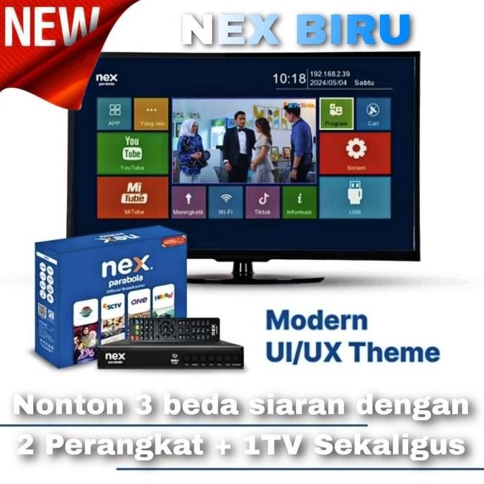 NEX Parabola BIRU digital satelit receiver parabola