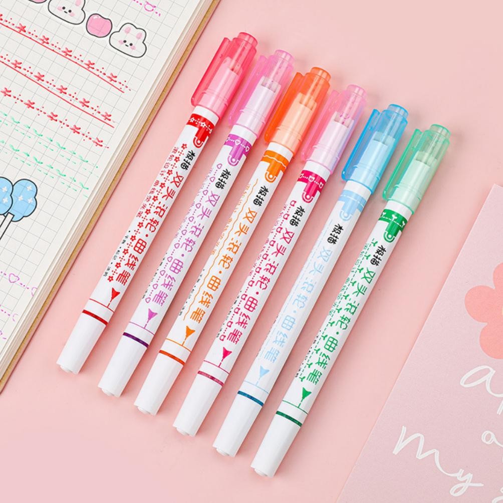 

Sd-5 Line Marker Double Tip Set Pulpen Linear Rainbow Color Pen 2In1 Spidol Gambar Garis Warna Bentuk Bunga Liner Pena Garis Roller Warna Pattern Color Pen Curve Highlighter Motif Untuk Diy Agenda Journal Scrapbook Multicolor Pena Stabilo Sd-5