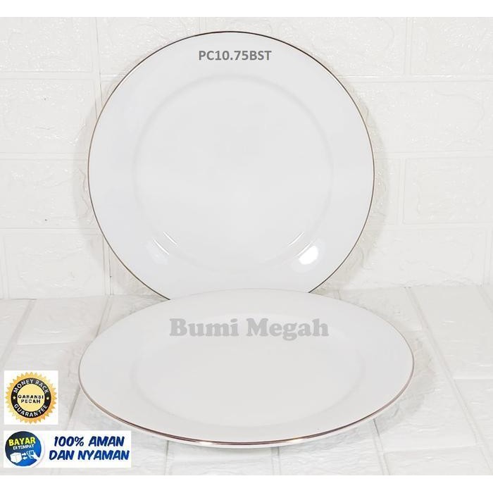(Ready) Piring Makan Keramik Besar | Piring Keramik Lismas 10.5" Indo Keramik Bestseller