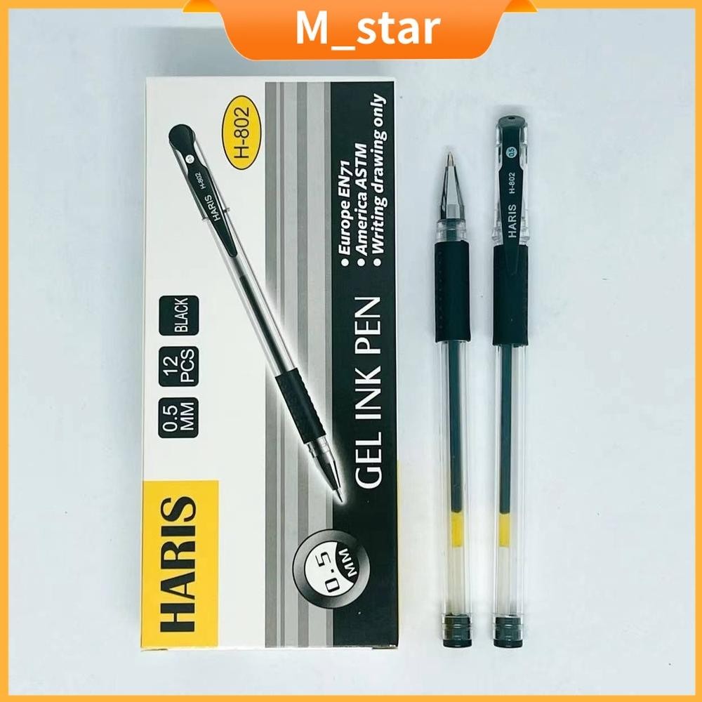 

We-12 (12 Pcs) Pulpen Gel Pen Pena Murah 0.5 / 0.38 Mm We-12