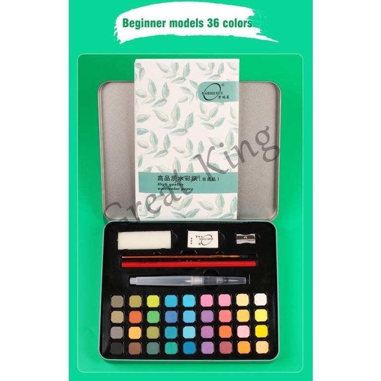 

Qig-1722 36/48 Cat Air Watercolor Set - Set Alat Cat Air (Termasuk Kuas Dan Kertas Gambar) Qig-1722