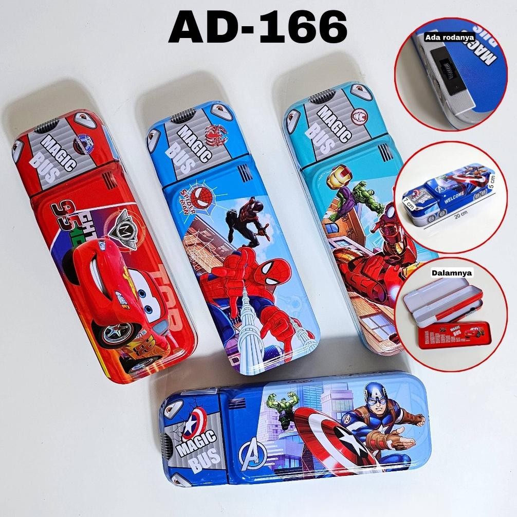 

Best Seller ((Baca Keterangan))Kotak Pensil Bahan Kaleng Model Truk Besar Pencil Case Tempat Pensil Bus Roda