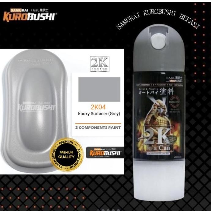 Terlaris Cat Semprot Samurai Paint #2K04 Epoxy Surfacer Grey, Epoxy Abu #2K04, 400Ml
